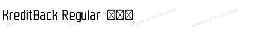 KreditBack Regular字体转换